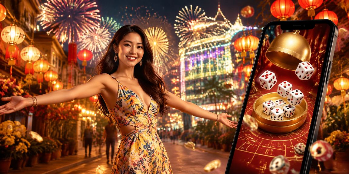 Trò chơi tài xỉu với đèn lồng đỏ ở Hà Nội vào ban đêm