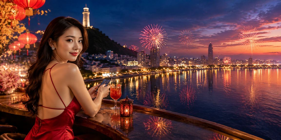 Khung cảnh lễ hội casino tại Vũng Tàu với ánh sáng rực rỡ